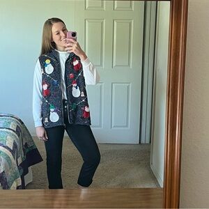 Christmas Sweater Vest, Embroidered